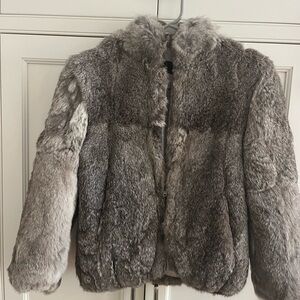 Niki Gray Faux Fur Jacket GIRLS SIZE 8